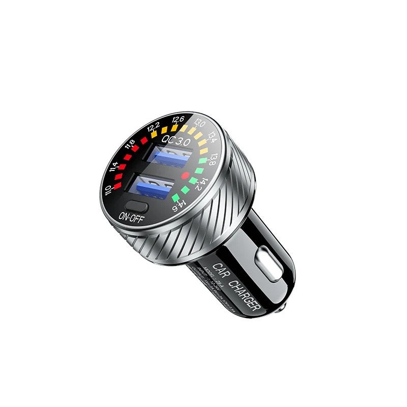 Bluejw Dual USB Car Charger Adapter with Independent ON/OFF Switches - Fast Charging Automobile Charger for 12V-24V Vehicles - Excellent Car Accessories - Image 1